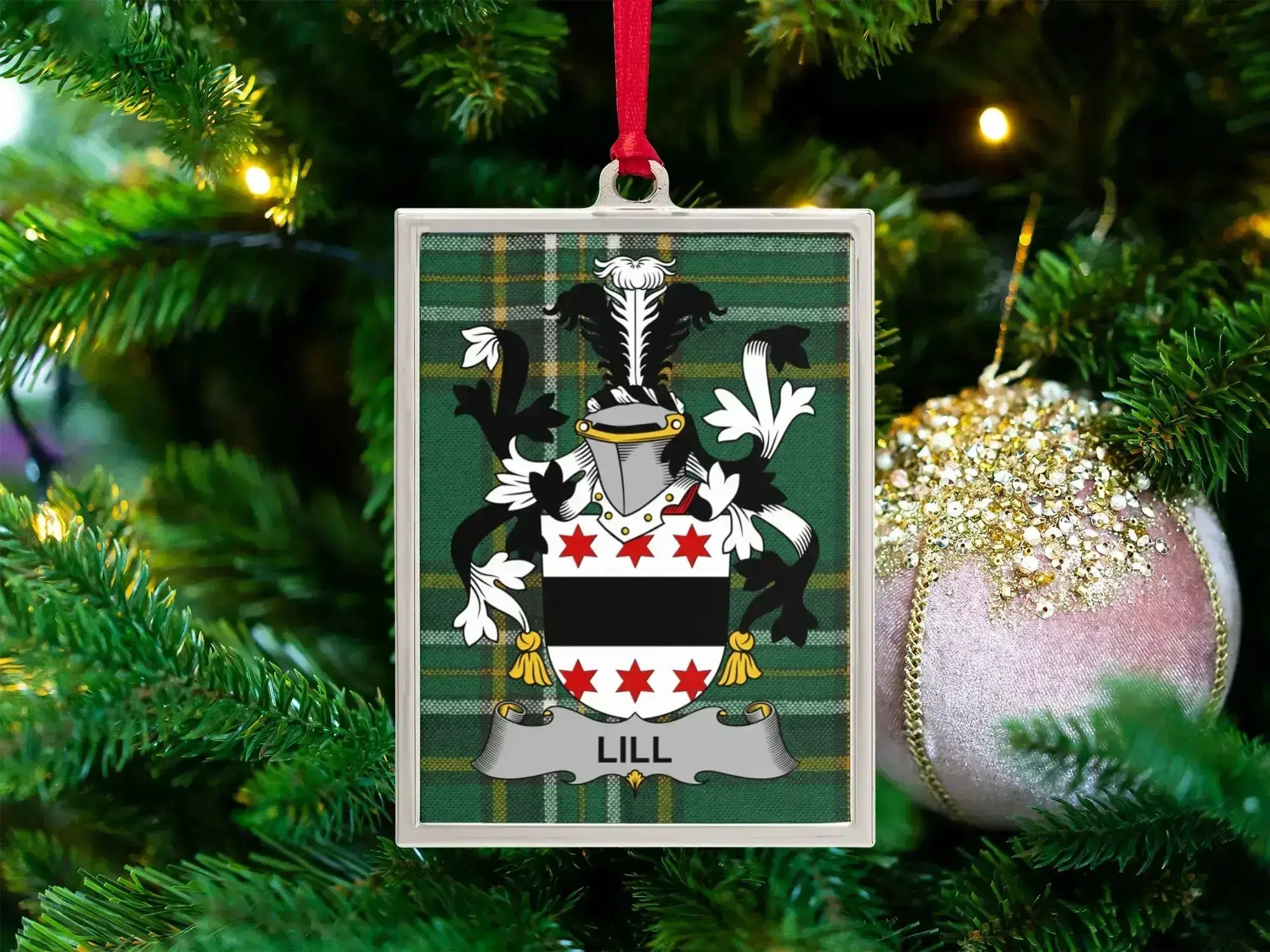 Personalized Family Crest Christmas Ornament product