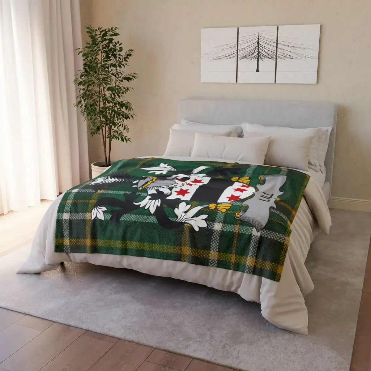 Luxurious Cozy Blanket with Unique Crest Design