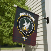 Lindsay Clan Crest Tartan Garden Flag – Scottish Heritage
