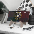 Lindsay clan crest tartan novelty license plate — 12x6 aluminium with Endure Fort eagle heraldic design