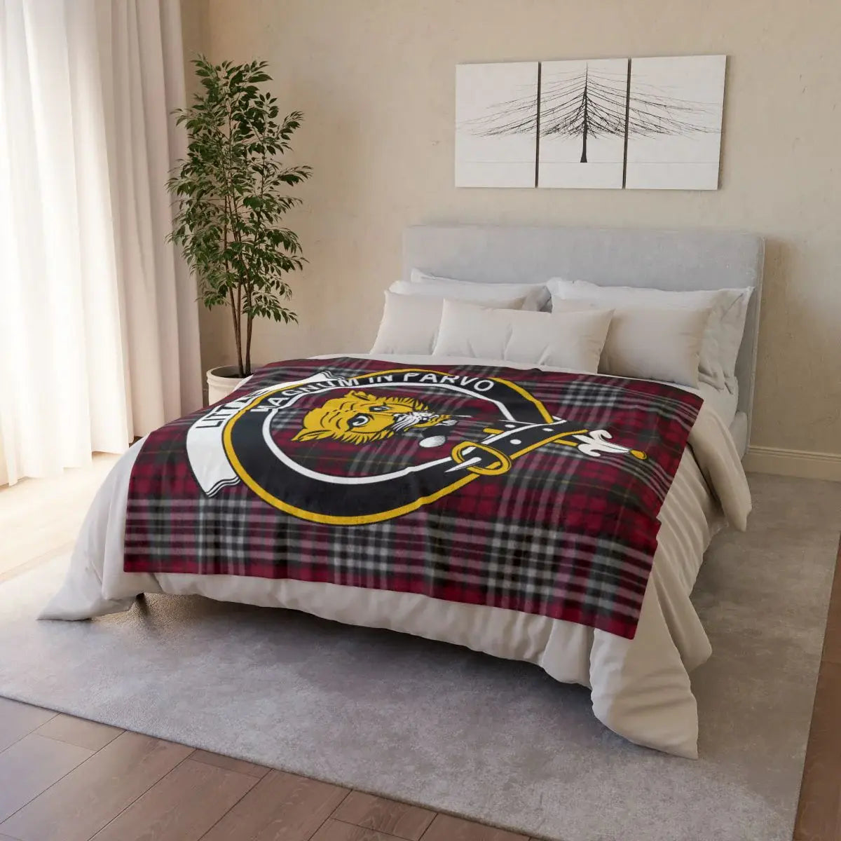 Cozy Chic Tartan Design Blanket with Stylish Details