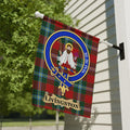 Livingston heritage tartan outdoor flag — 24.5x32 inch full colour display, sleeve for pole fitting
