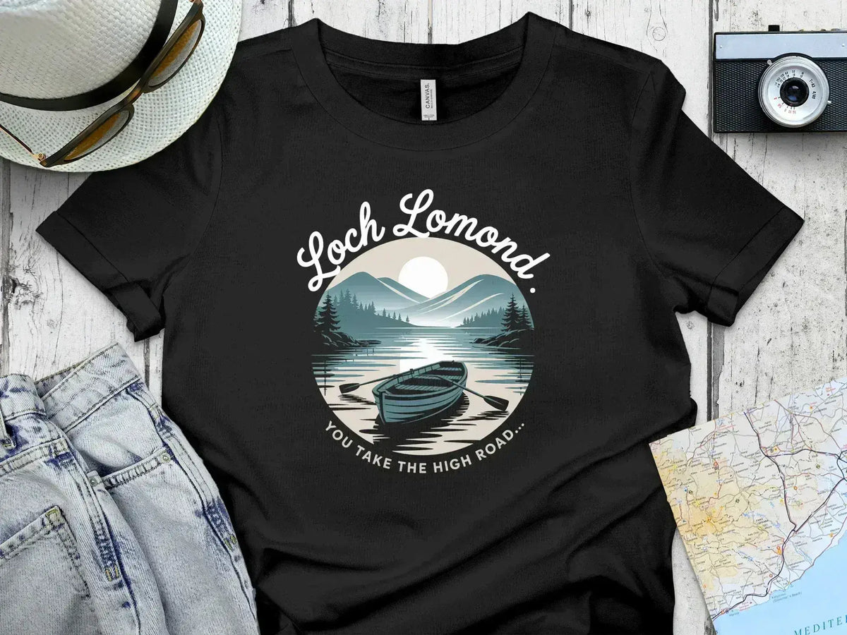 Loch Lomond You Take The High Road design t-shirt