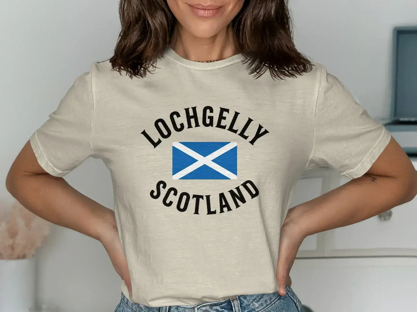 Lochgelly Scotland Flag Print T-shirt stylish product type