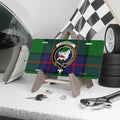 Clan Lockhart tartan crest novelty license plate — Corda Serrata Pando design, 12x6 inch aluminium