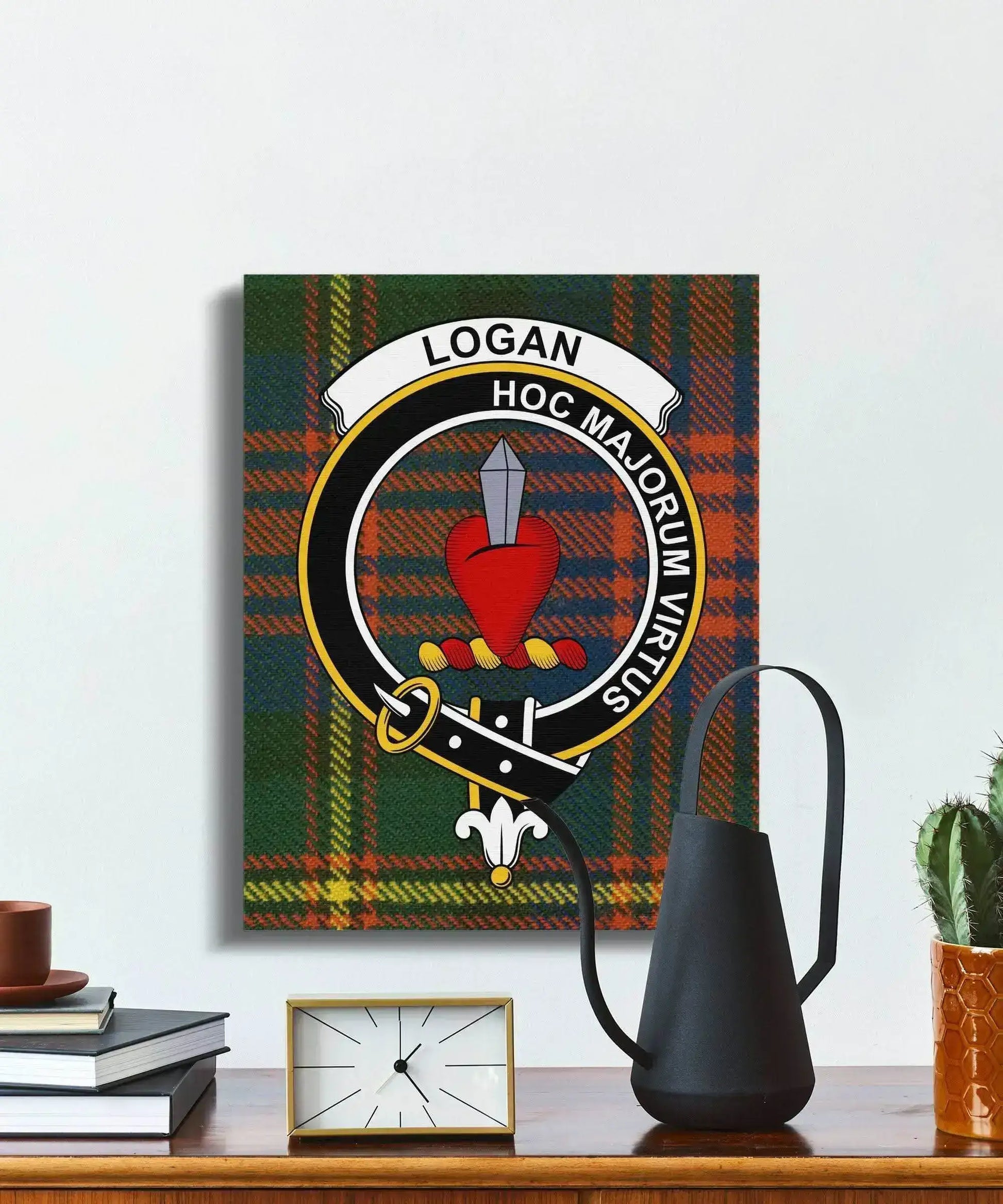 Logan Scottish Tartan Crest Canvas - Celtic Ancestry Gifts
