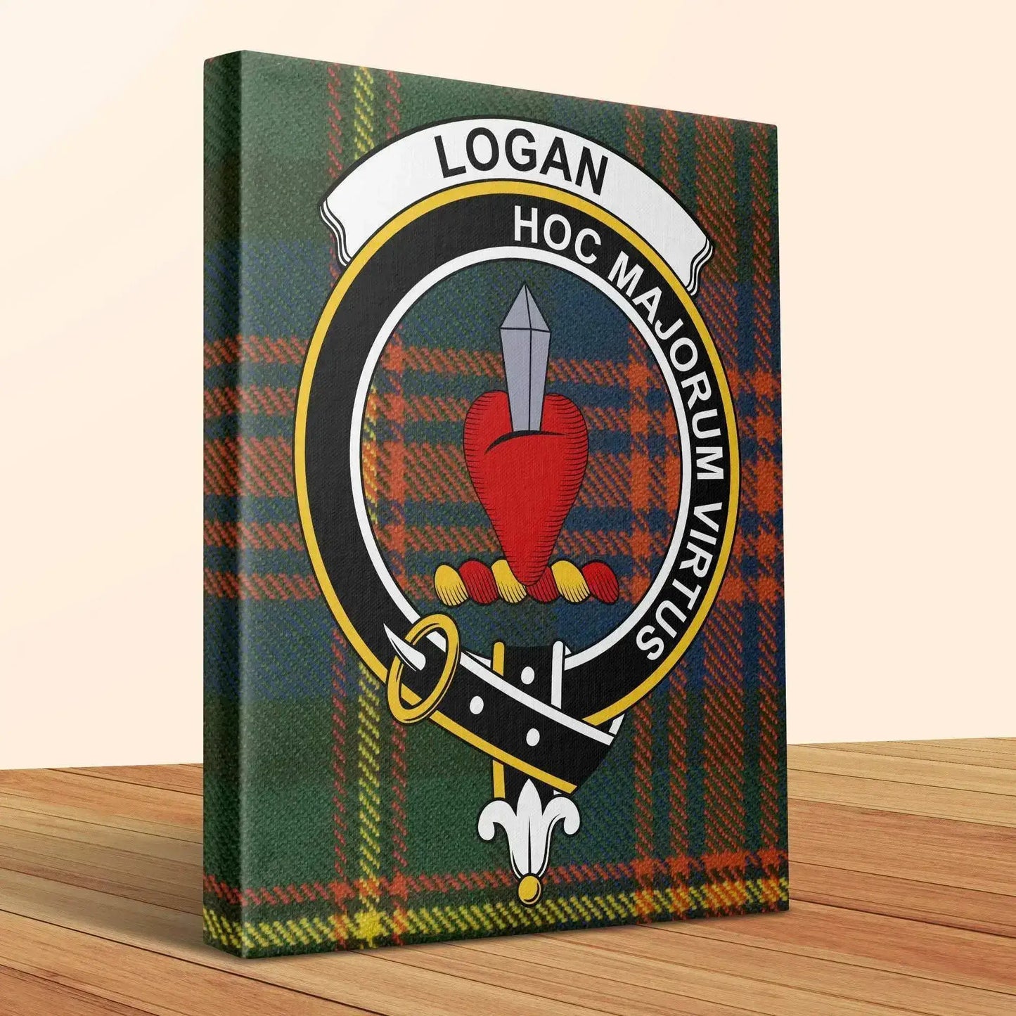 Logan Scottish Tartan Crest Canvas - Celtic Ancestry Gifts