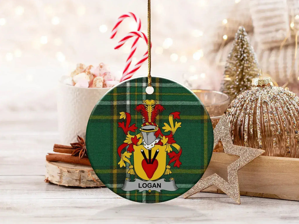 Personalized Family Crest Christmas Ornament product