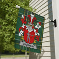Loughlin Coat of Arms Print on Green Plaid Flag product