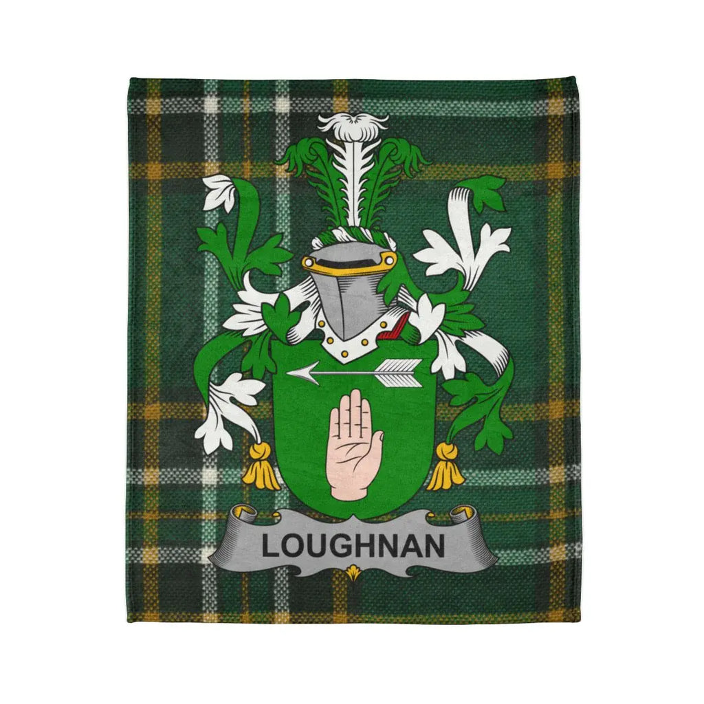 Loughnan Family Crest and Tartan Pattern product