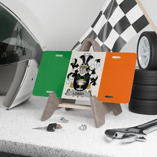 Personalized Lowry Coat of Arms License Plate product