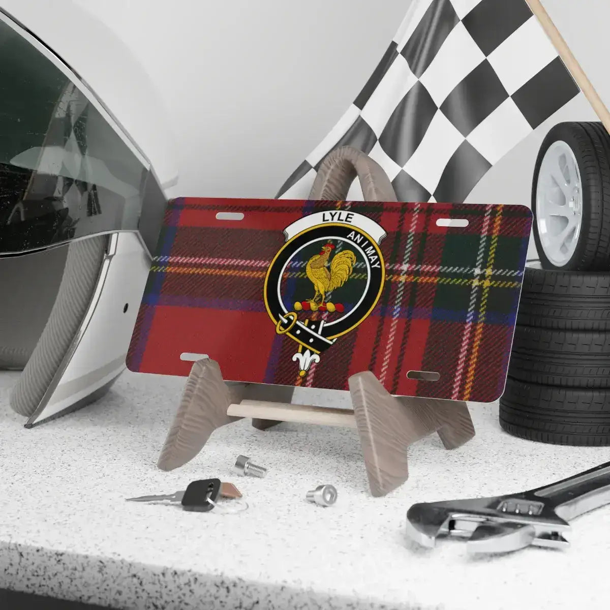Scottish Tartan Clan Badge License Plate product