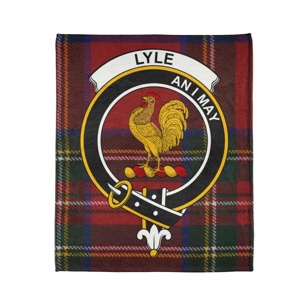 Personalized Lyle Clan Crest Tartan Blanket