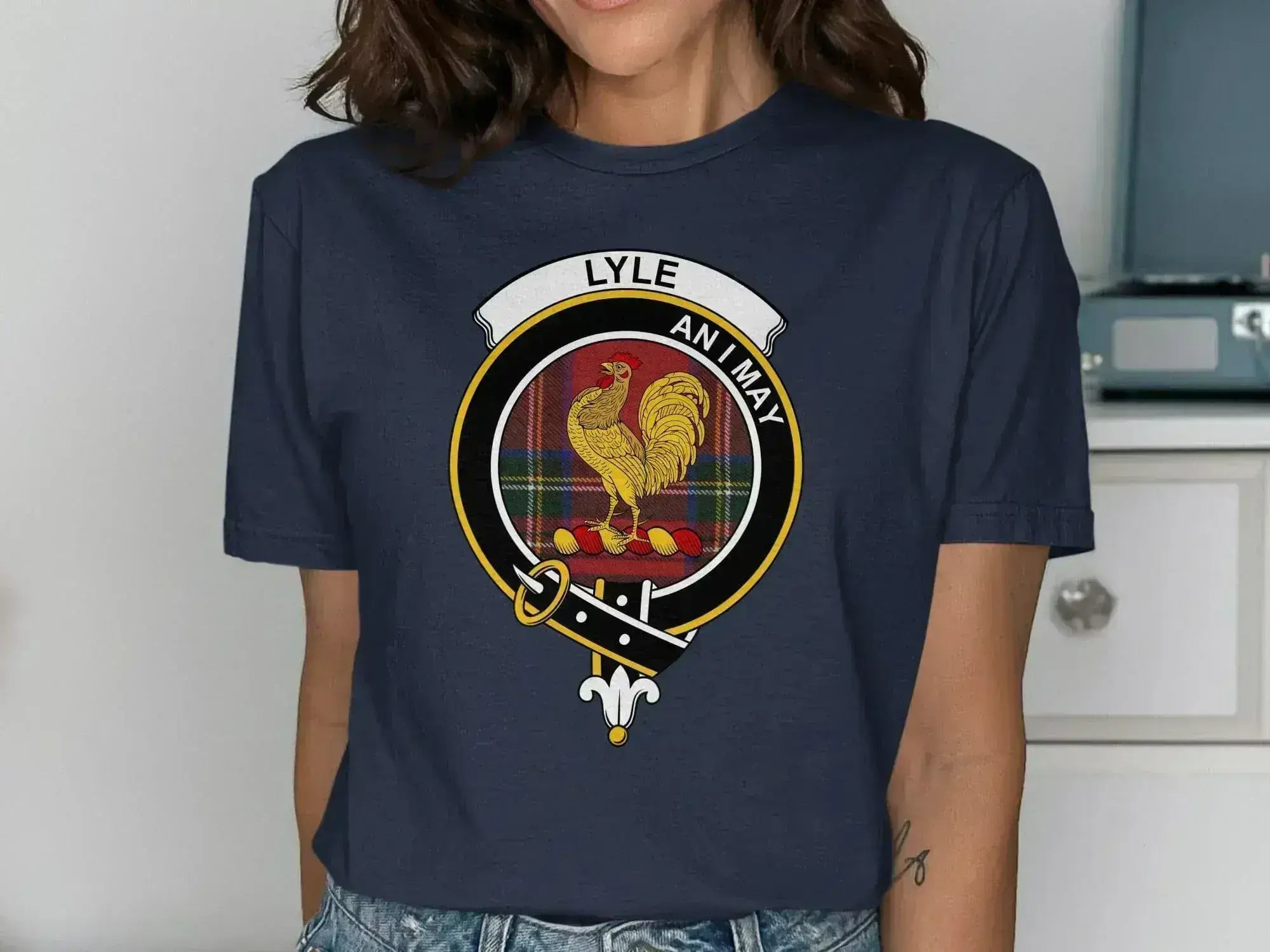 Lyle Family Crest Rooster Coat of Arms Design product type
