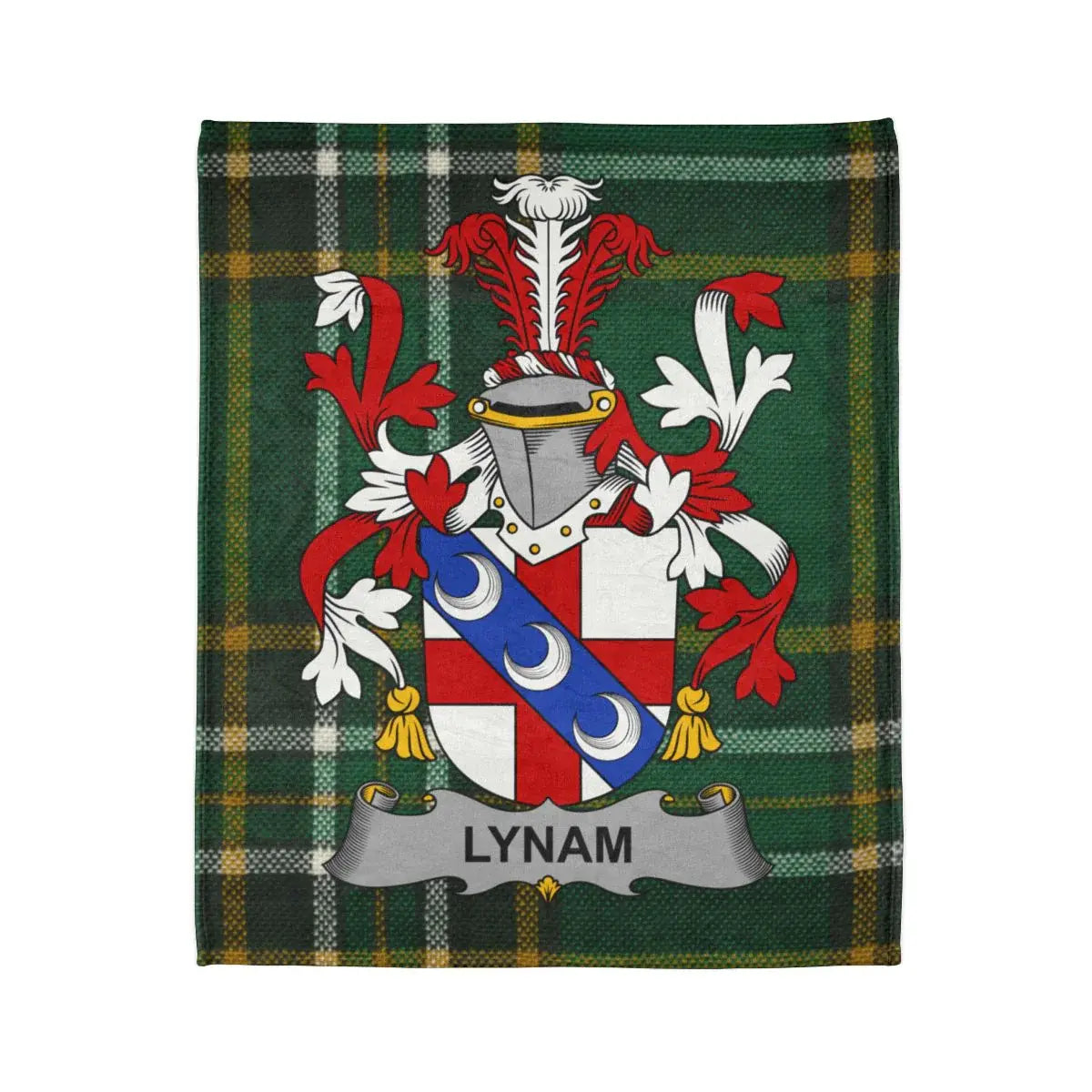 Lynam Family Crest Tartan Background Blanket