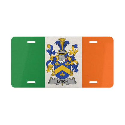 Irish Flag with Lynch Coat of Arms License Plate product type