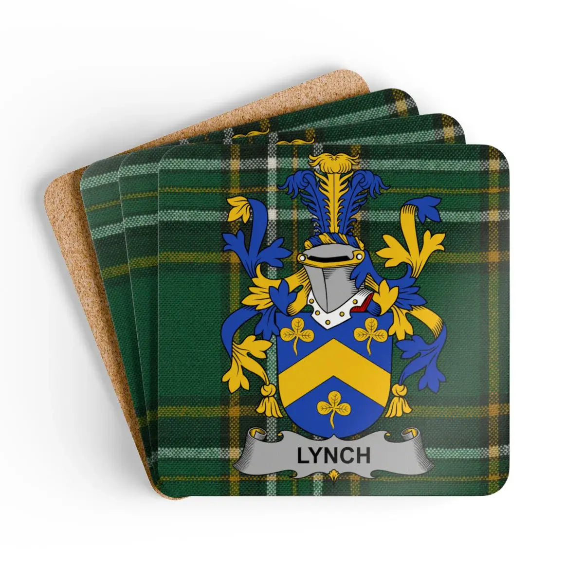Personalized Family Crest Lynch Coaster Set product type
