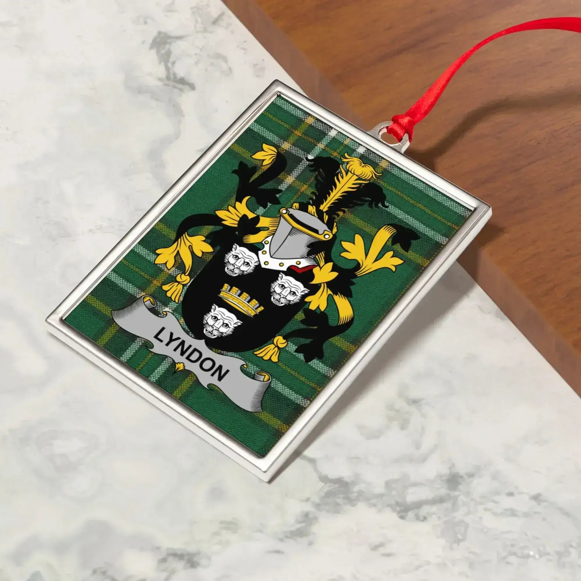 Lyndon Family Crest Tartan Decorative Hanging product