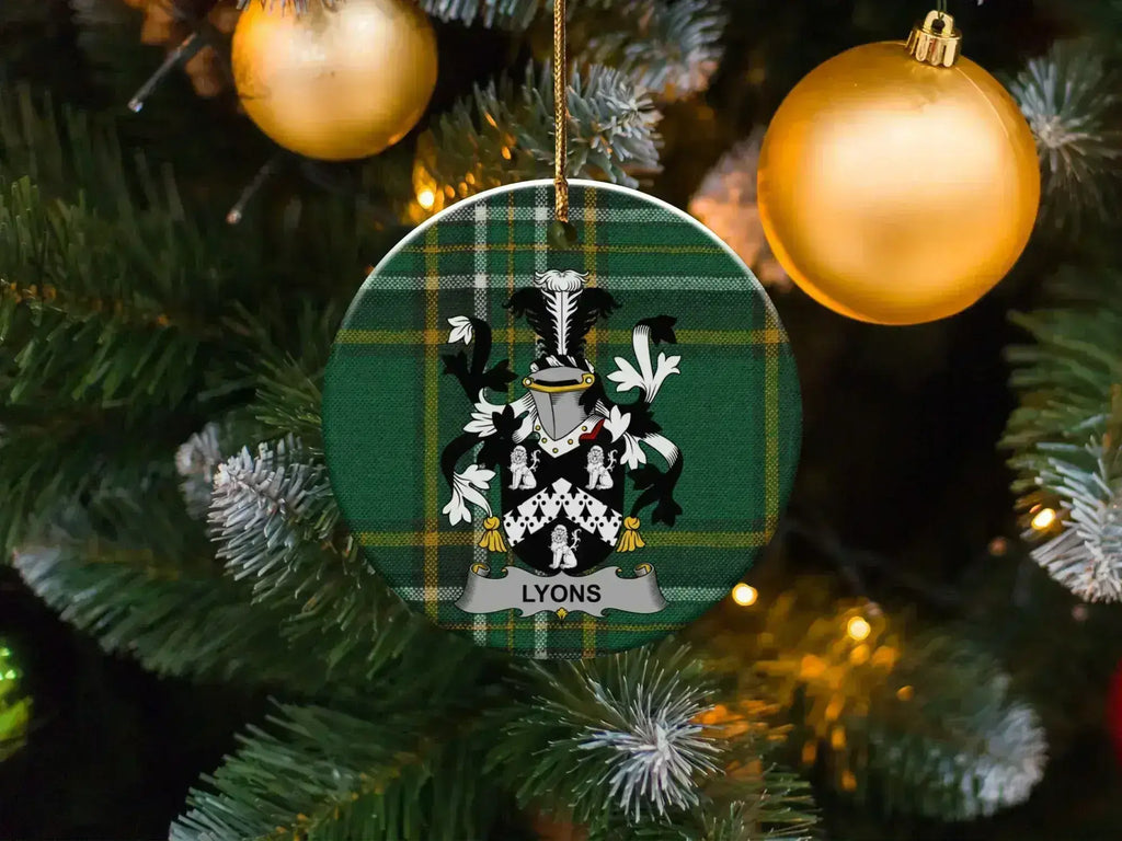 Lyon Family Crest Design Circular Ornaments product type