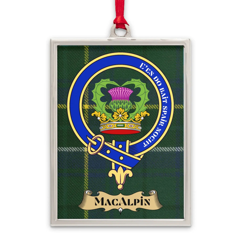 MacAlpin Clan Crest Tartan Hanging Ornament product