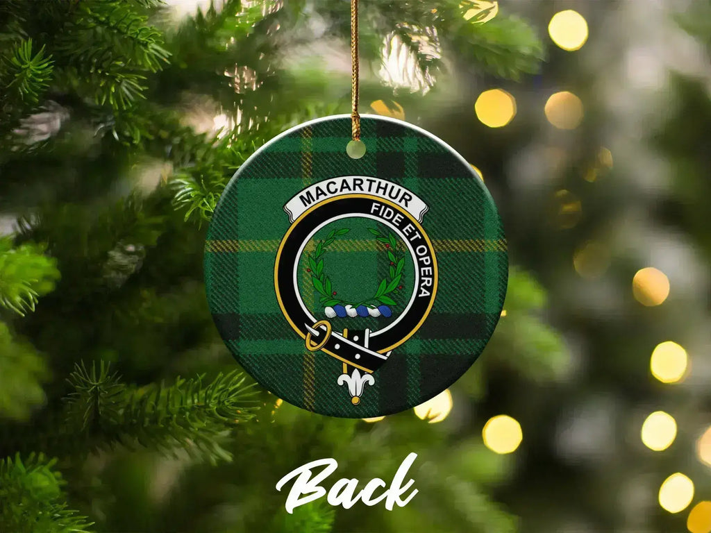 Macarthur Fide Et Opera Plaid Holiday Ornament