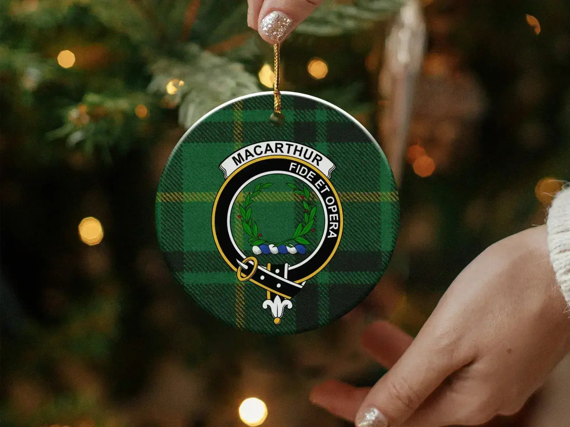 Personalized Macarthur Clan Crest Ornament