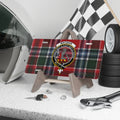 Clan MacBain tartan crest novelty license plate — Touch Not a Catt Bot a Targe, 12x6 inch aluminium
