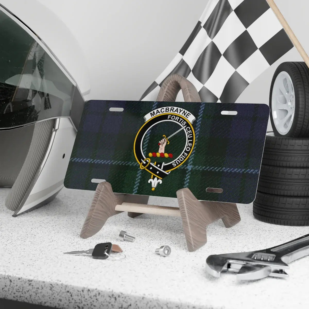 MacBrayne Tartan License Plate Automotive product