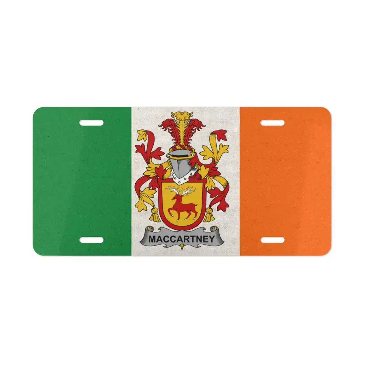 Irish Flag MacCartney Family Crest License Plate product
