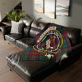 MacCulloch clan crest tartan throw blanket — Vi Et Animo printed 50x60 polyester throw