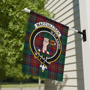 Clan MacCulloch Crest Tartan Garden Flag – Scottish Outdoor Flag