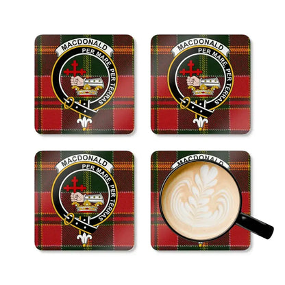 Macdonald Plaid Patterned Coasters Set Unique Drink Product