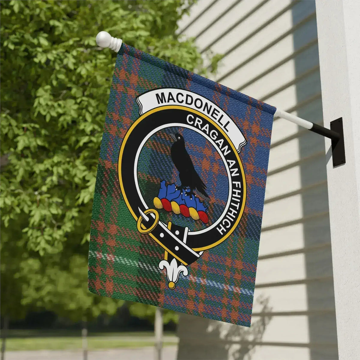 Macdonell Cragan An Fhithich Plaid Outdoor Flag