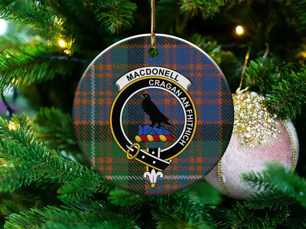Macdonell Cragan An Fhithich Tartan Plaid Ornament