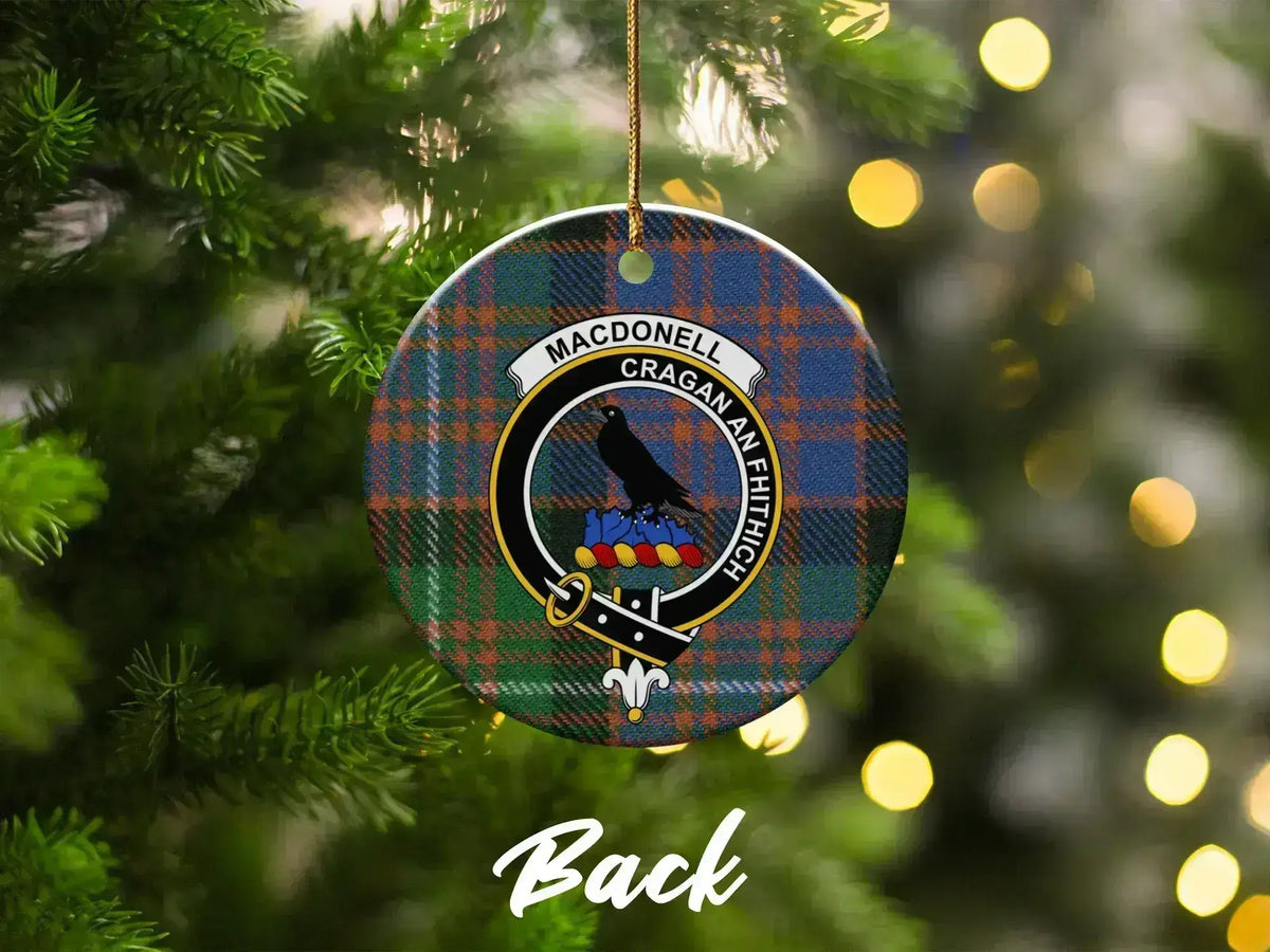 MacDonell Clan Crest Pattern Holiday Ornament