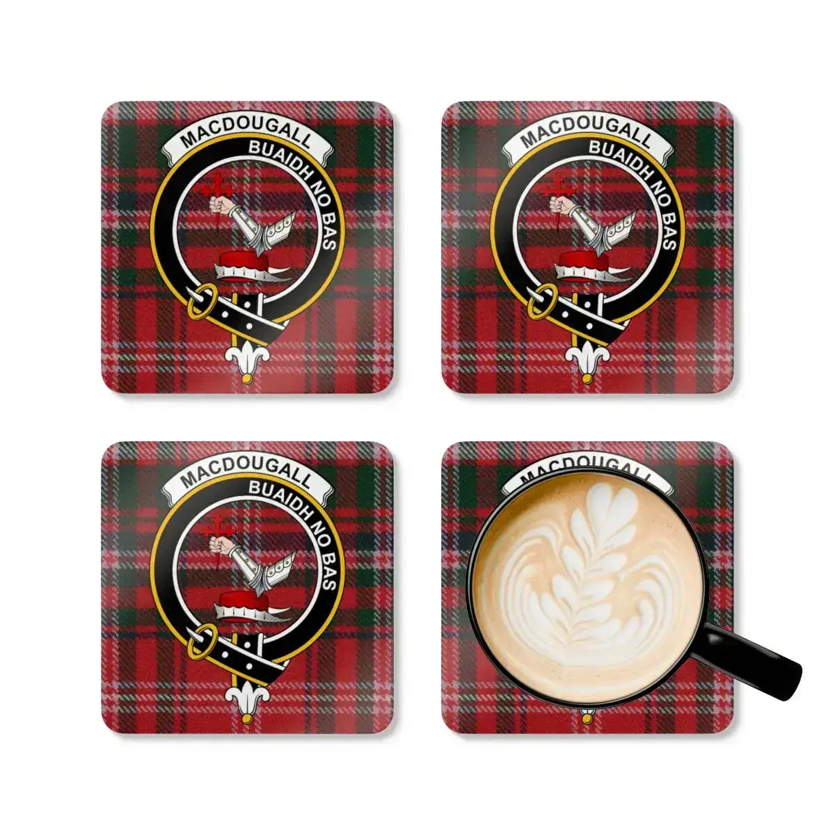 MacDougall Plaid Coasters Set of Four Drink Coasters product