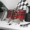 MacDougall clan crest tartan novelty license plate — 12x6 aluminium with Buaidh No Bas heraldic design