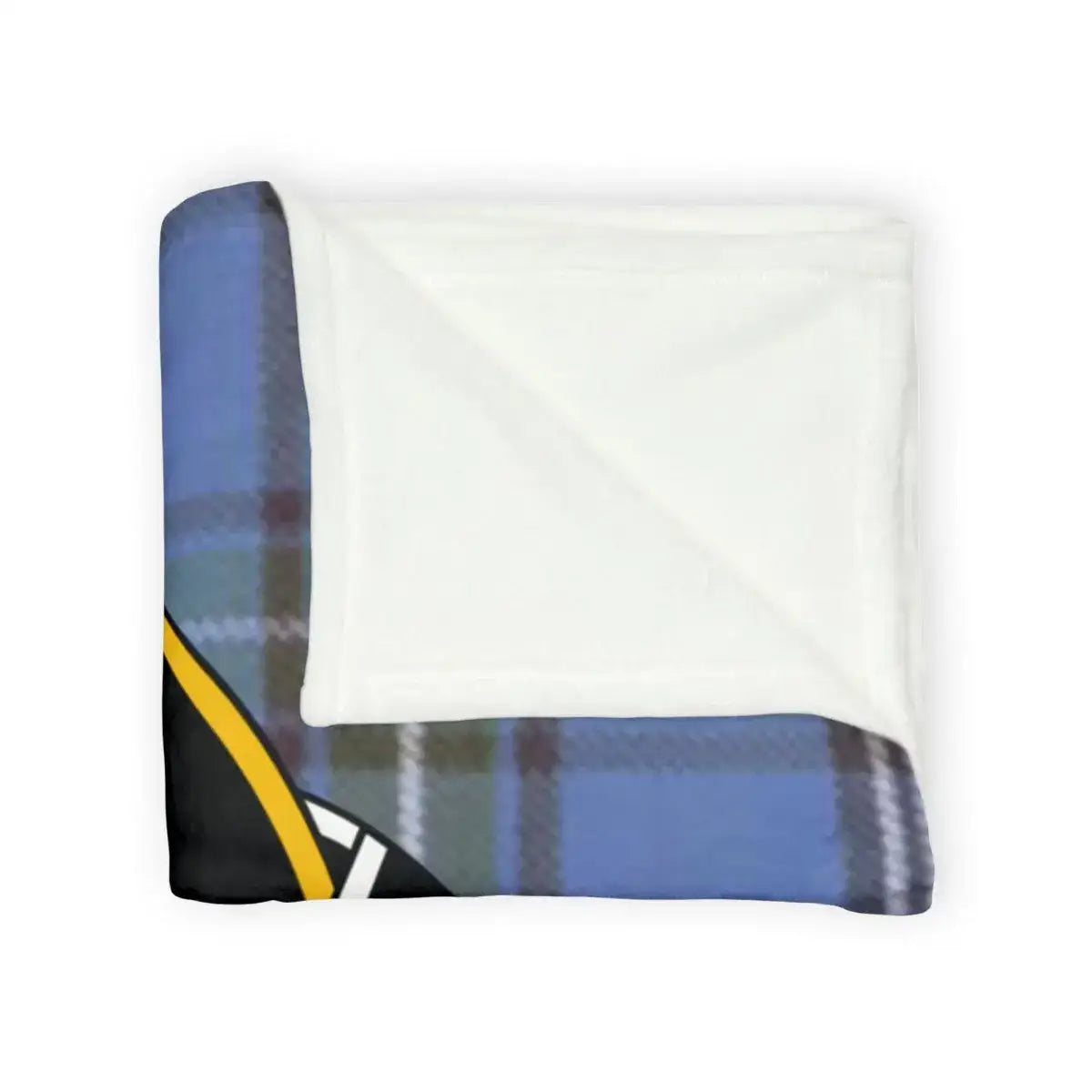 Blue Plaid Pattern Customizable Throw Blanket