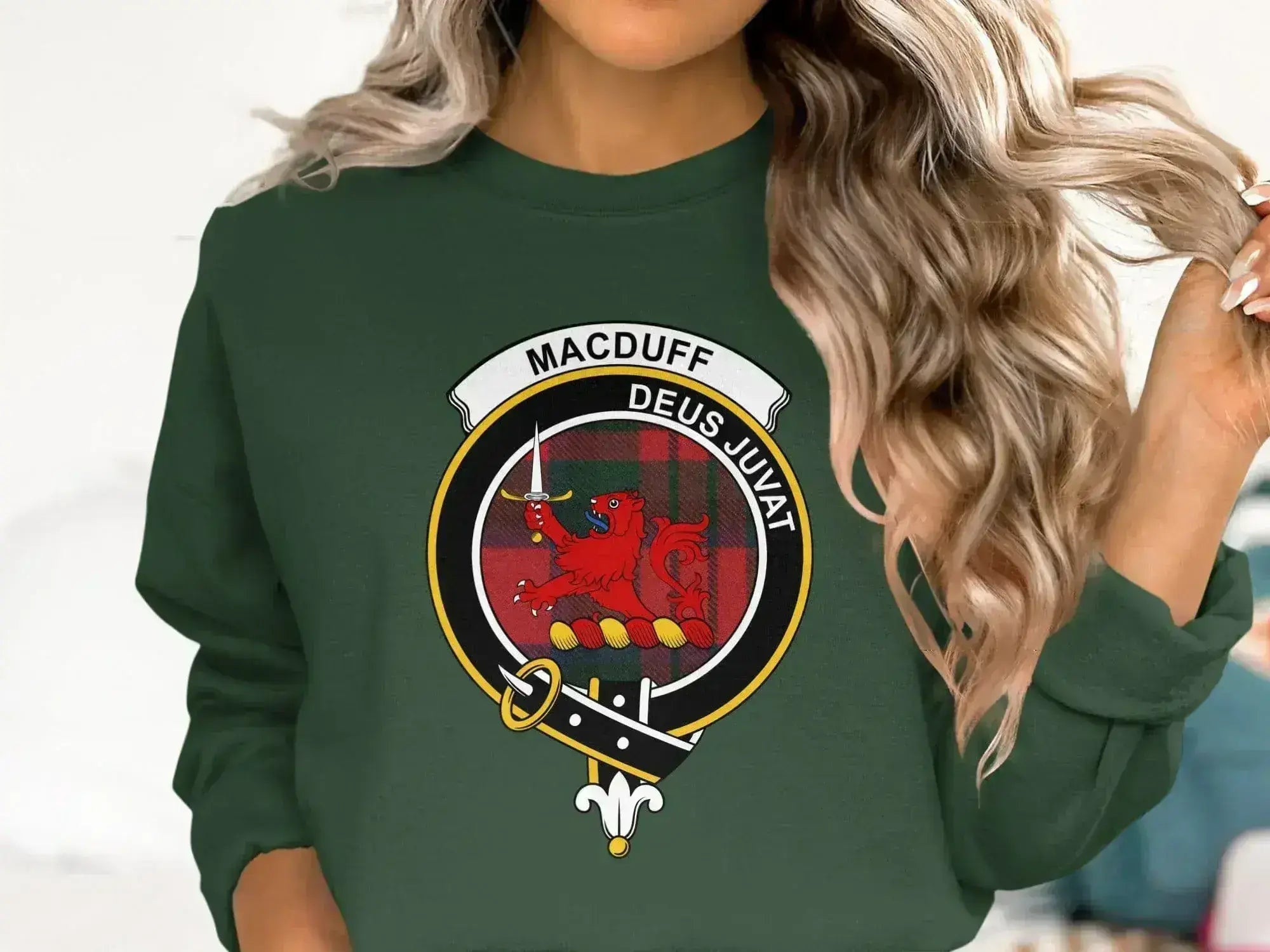 MacDuff Deus Juvat Crest Graphic Sweatshirt product type