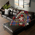 MacFarlane This I'll Defend clan crest throw blanket — 50x60 polyester with heraldic design