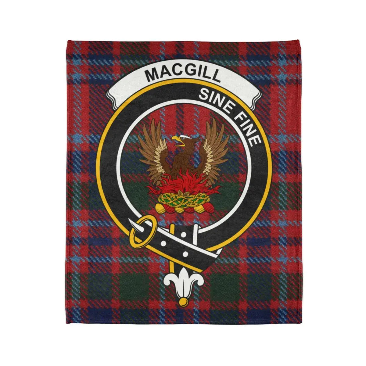 MacGill Sine Fine Red Tartan Pattern home decor