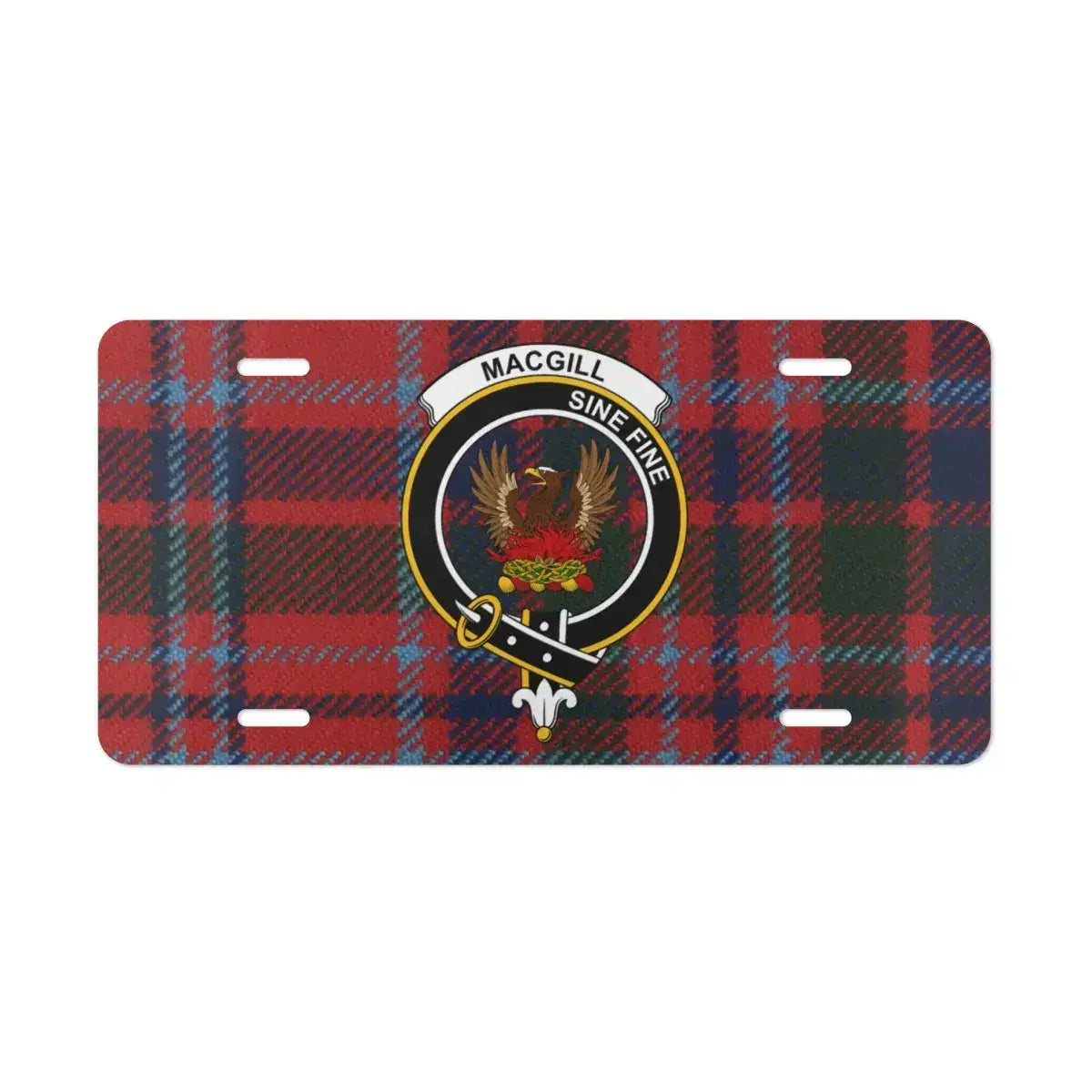 Macgill Sine Fihe Red Tartan License Plate product type