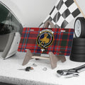 MacGillivray clan crest tartan novelty license plate — Touch Not the Cat on aluminium 12x6