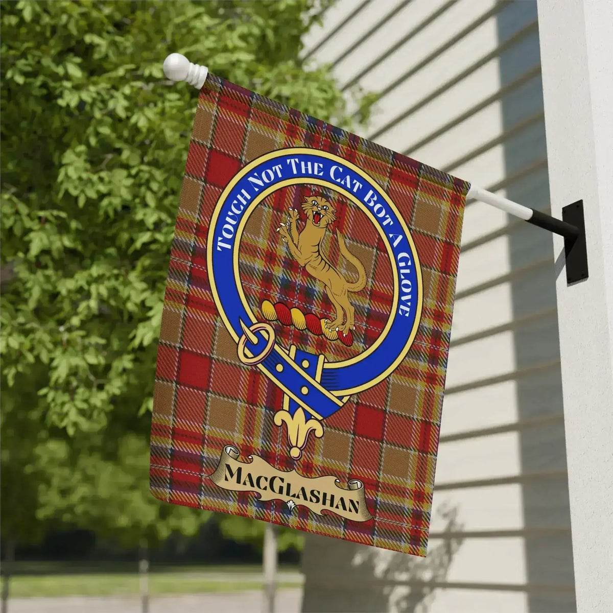 Touch Not The Cat Without A Glove Tartan Flag