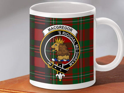 Macgregor Clan Crest Coffee Mug with Tartan Design product