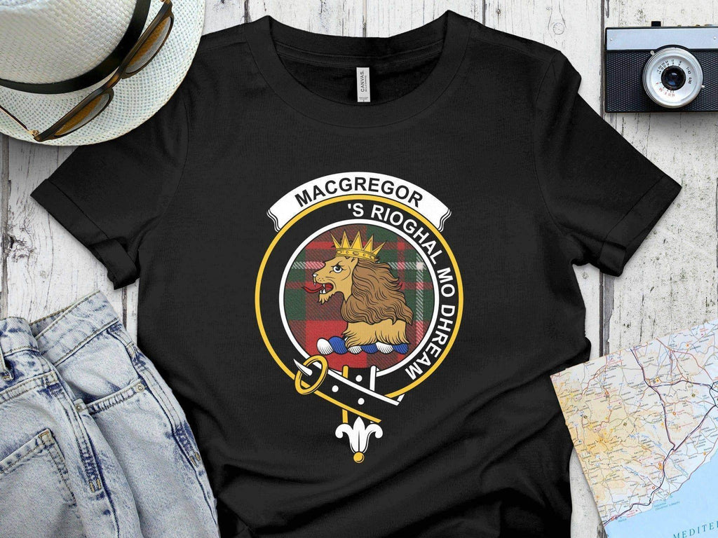 MacGregor 'S Rioghal Mo Dhream lion crest shirt — bold clan design on 100% cotton