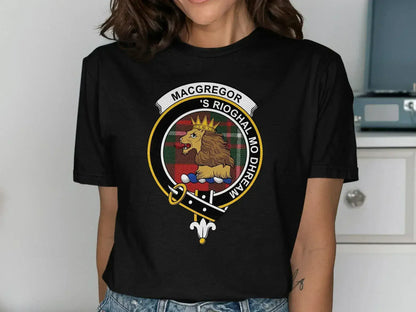 MacGregor Clan Crest Lion Badge Black Shirt product