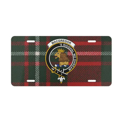 MacGregor Clan Crest Scottish Plaid License Plate product