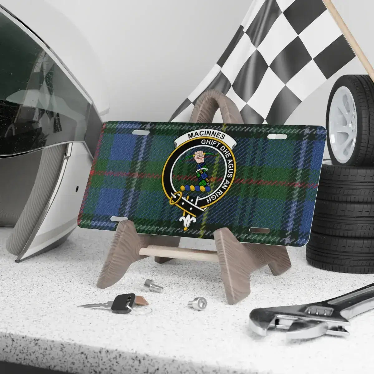 Personalized Tartan Design Car License Plate product