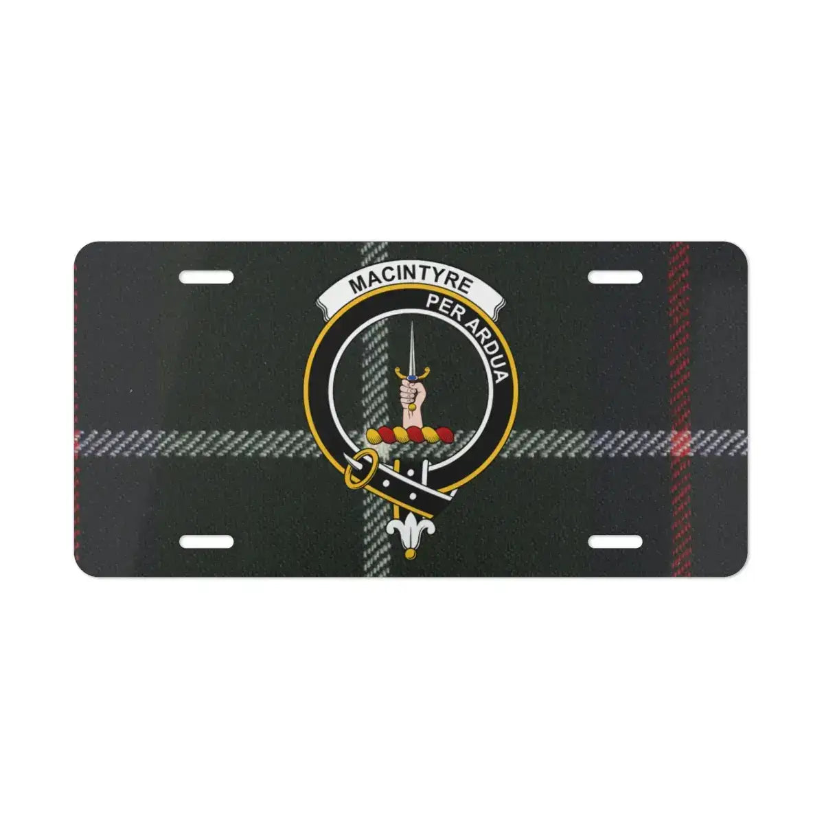 MacIntyre Per Ardua Emblem License Plate product type